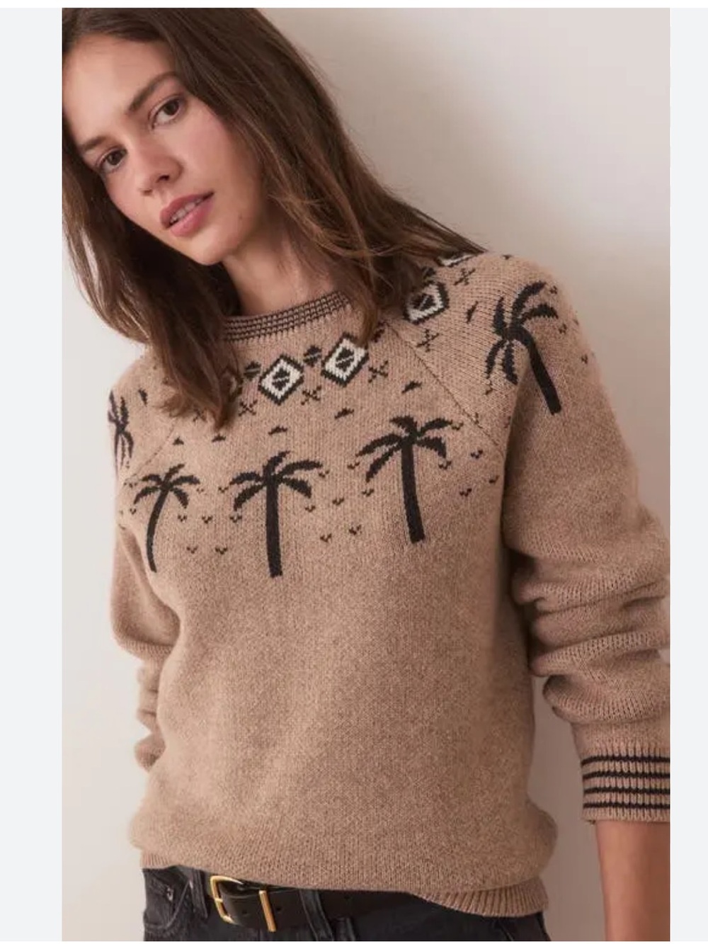 Marine Layer Avalon Fair Isle Crewneck Sweater Archive Small Cotton Wool blend